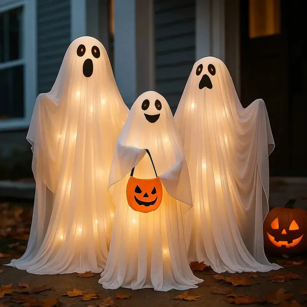 x3 Ghost Family Halloween Decoration