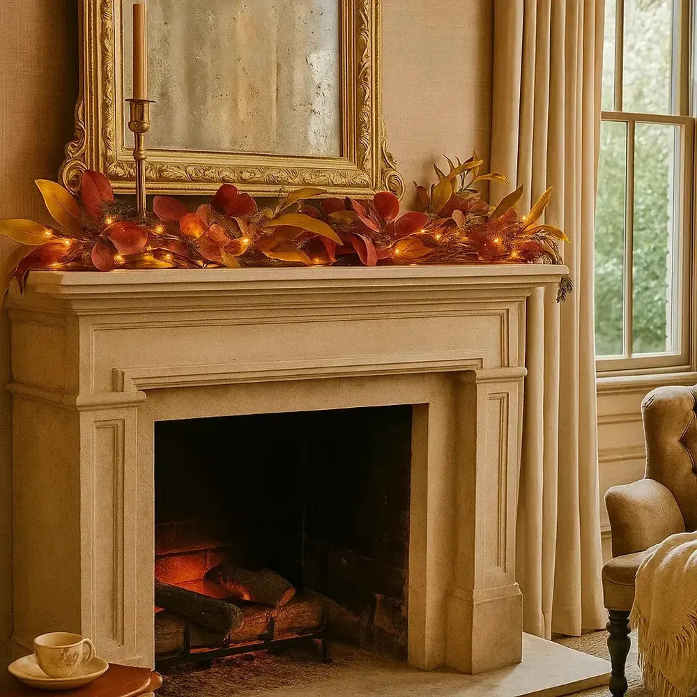 Pre Lit Fall Garland