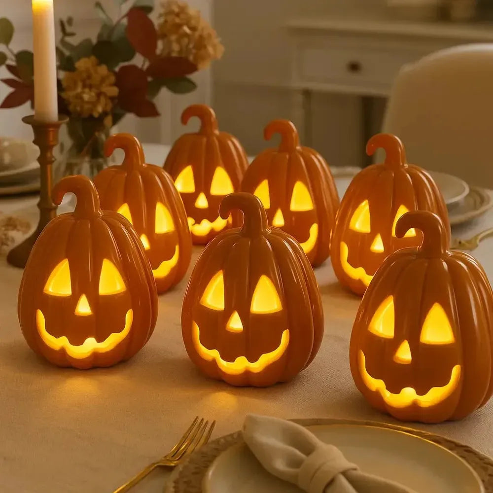 x16 LED Ceramic Jack O' Lanterns