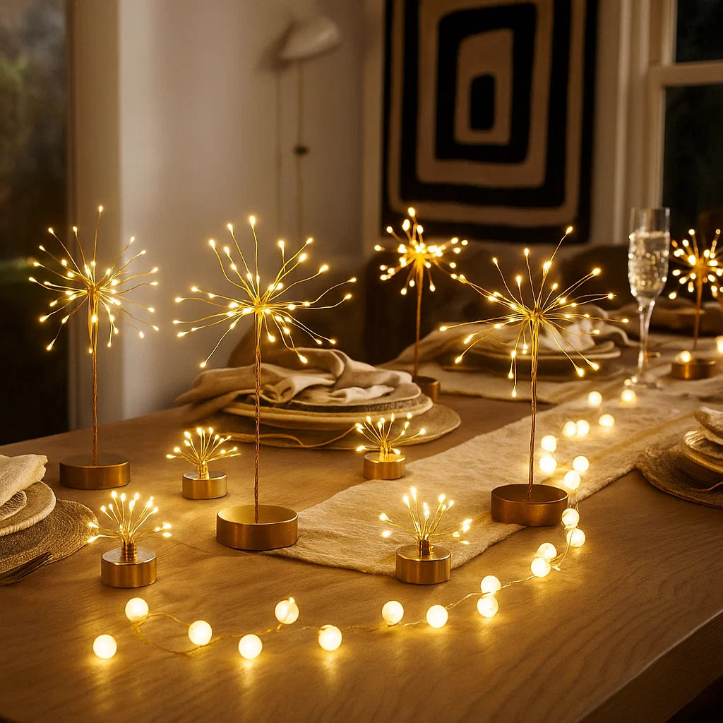 x12 Starburst Gold & x6 Starburst Tealights