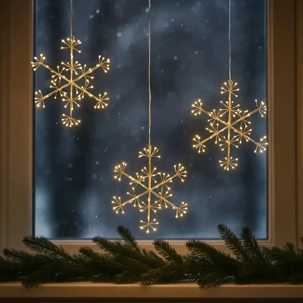 Pack of 3 Battery Snowflake