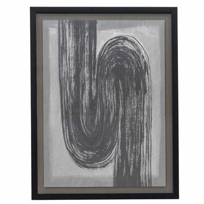 Avenue Abstract Framed Art Charcoal