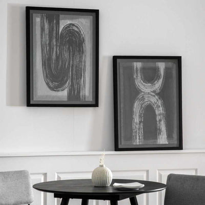 Avenue Abstract Framed Art Charcoal