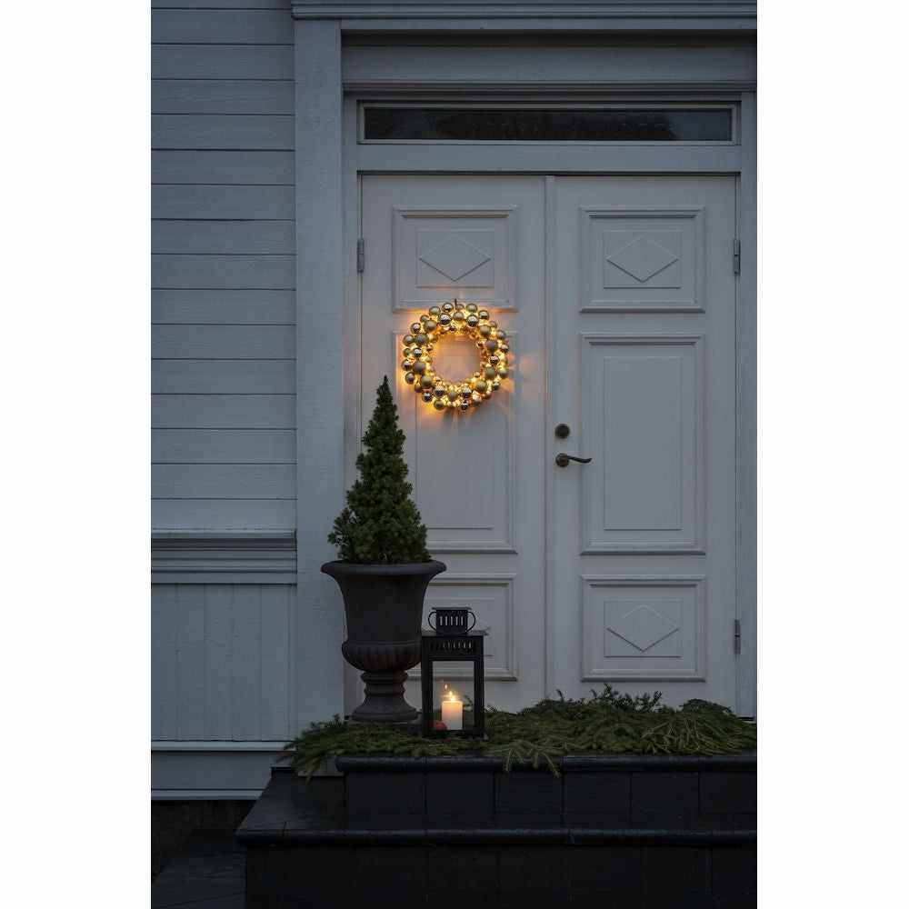 Bauble Wreath Light Gold