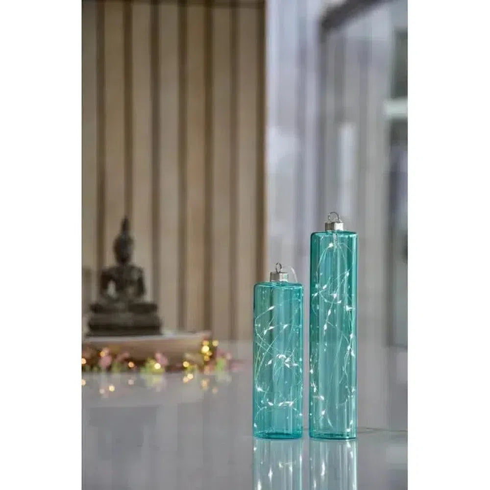 x6 Glass Cylinders Aqua