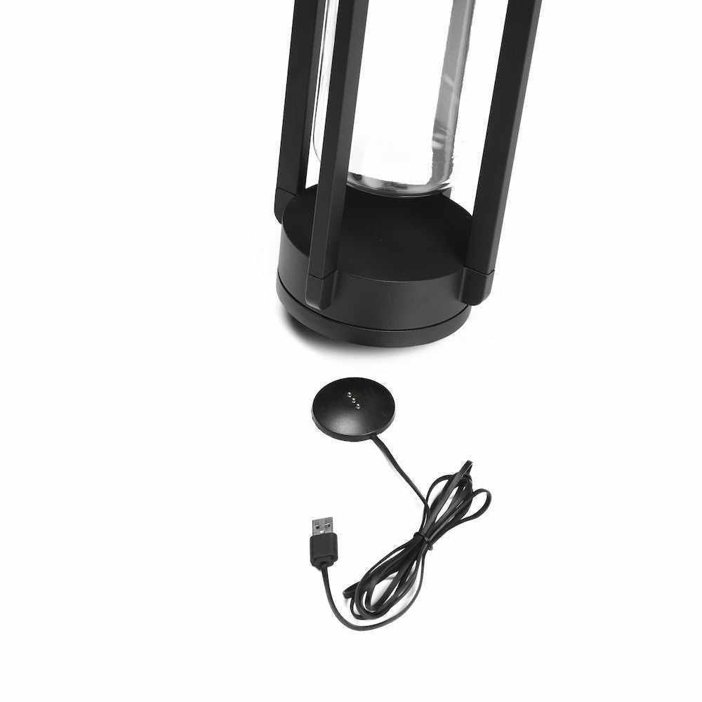 Broad Re-chargeable Lantern Black