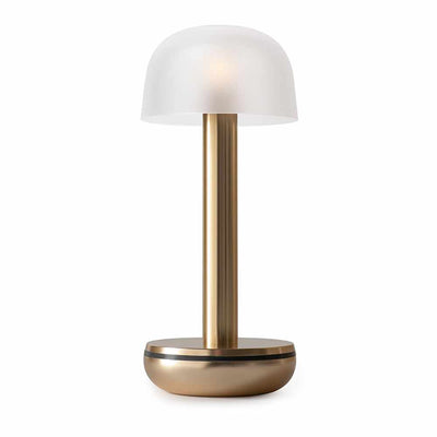 Coral Re-chargeable Table Lamp Gold Frosted