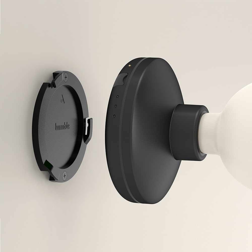 Cordless Wall Light Black Frosted