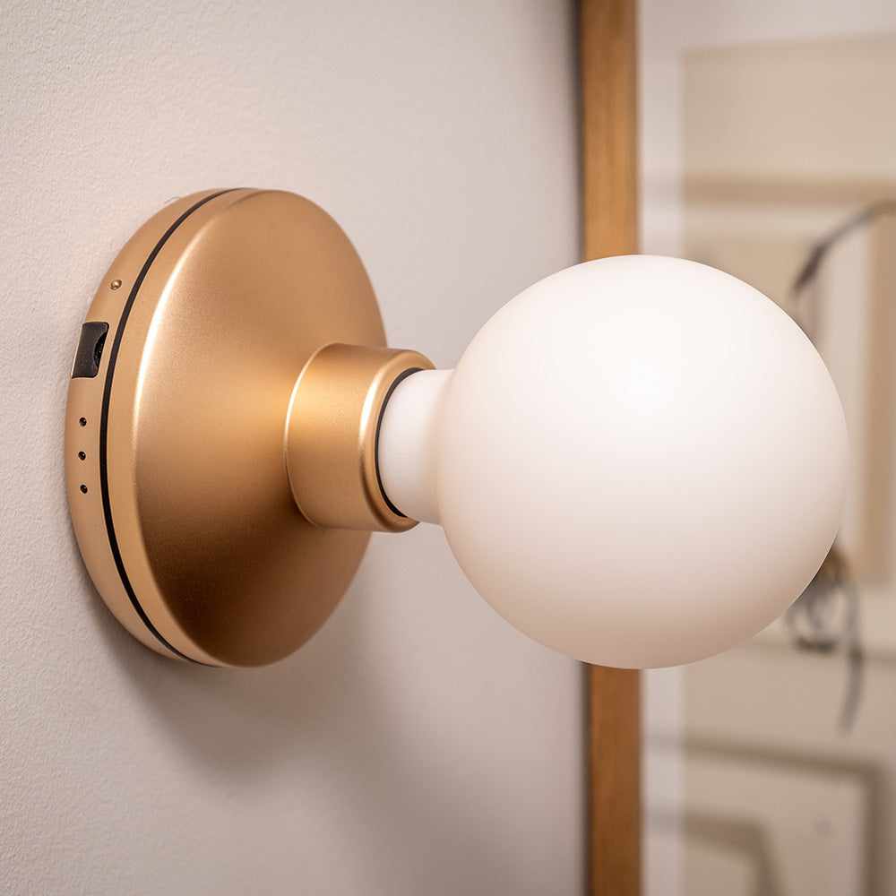 Cordless Wall Light Gold Frosted