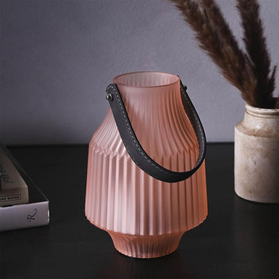 Frosted Pink Portable Battery Lantern