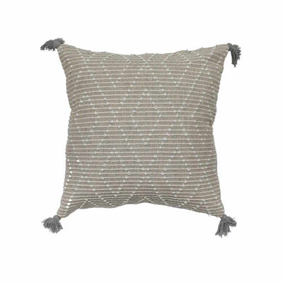Diamond Woven Pillow Grey - NEST & FLOWERS