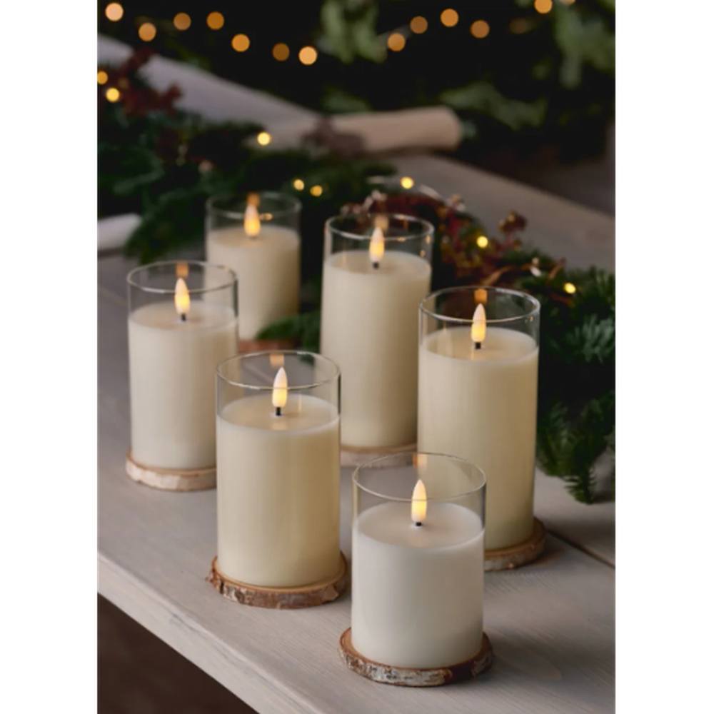 X6 LED Glass Candles