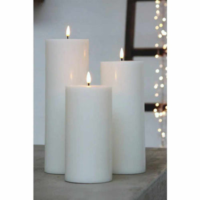 Grand Pillar LED Candle White 12"