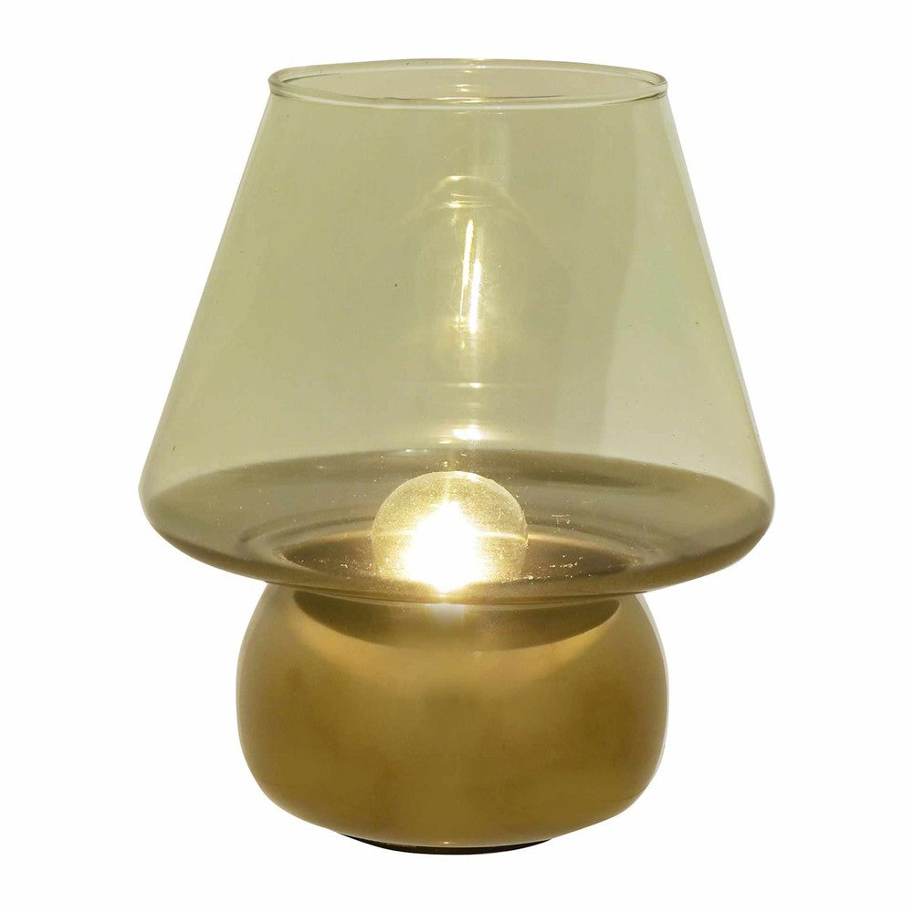 Gold & Green LED Lamp