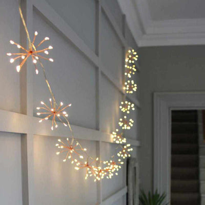 Indoor Starburst Garland Lights Copper - NEST & FLOWERS