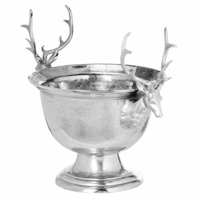Large Aluminium Stag Champagne Cooler on Stand - NEST & FLOWERS