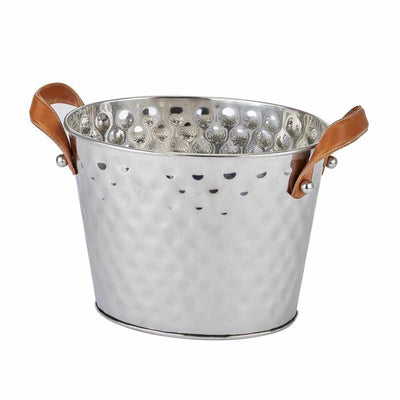 Leather Handled Champagne Coolers Silver - NEST & FLOWERS