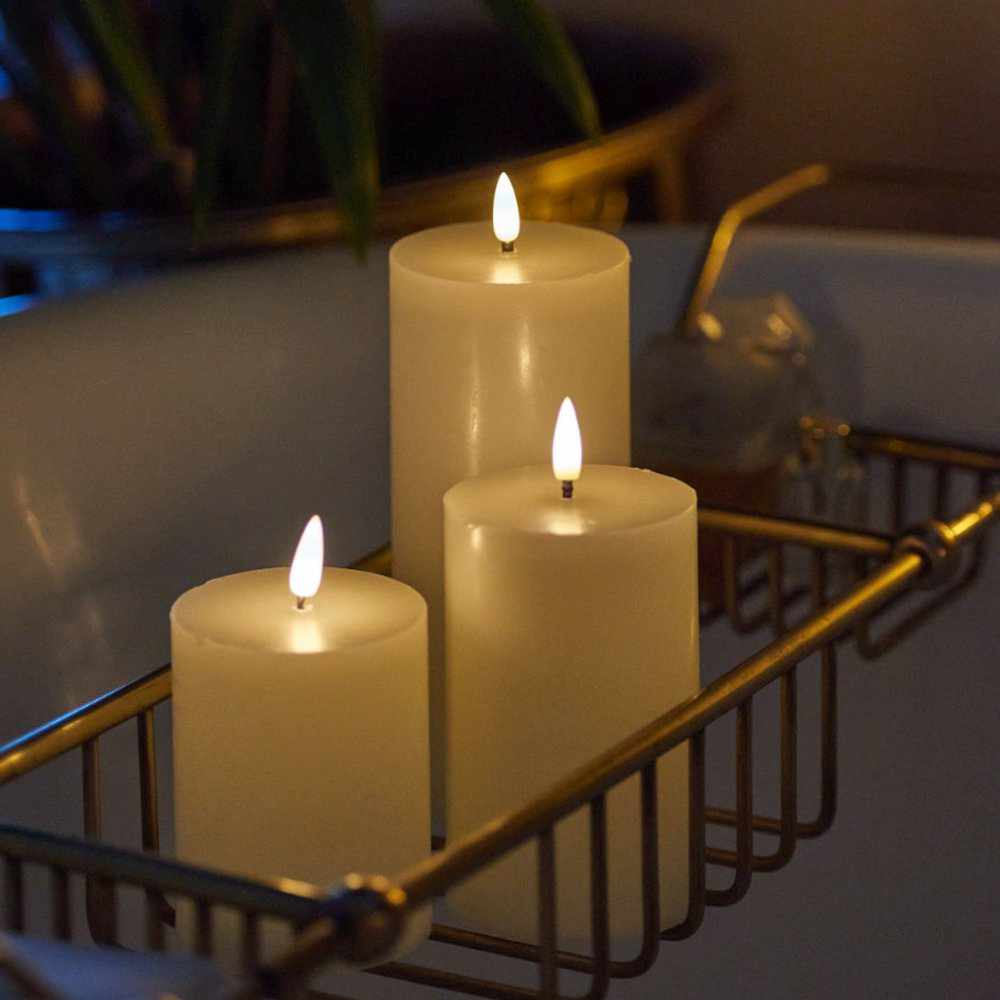LED Pillar Candles - NEST & FLOWERS