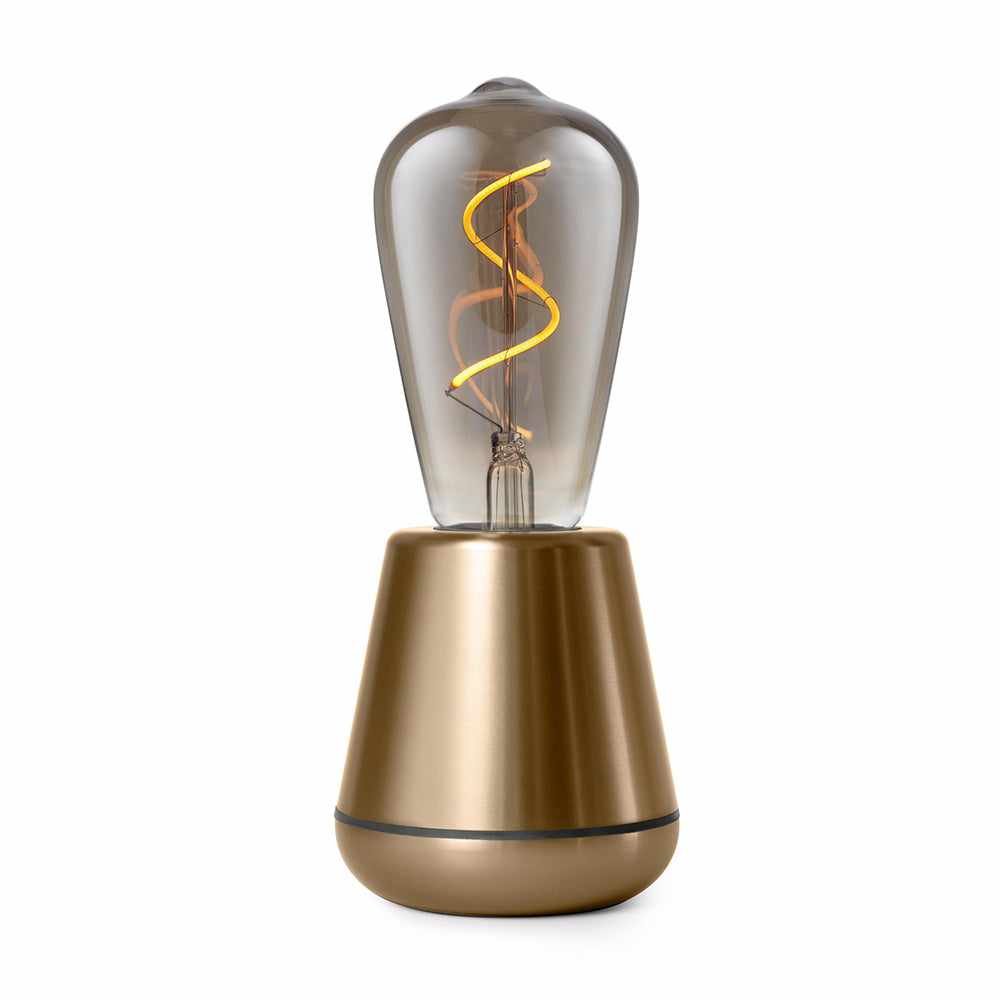 Lummus Re-chargeable Table Lamp Gold Smoke