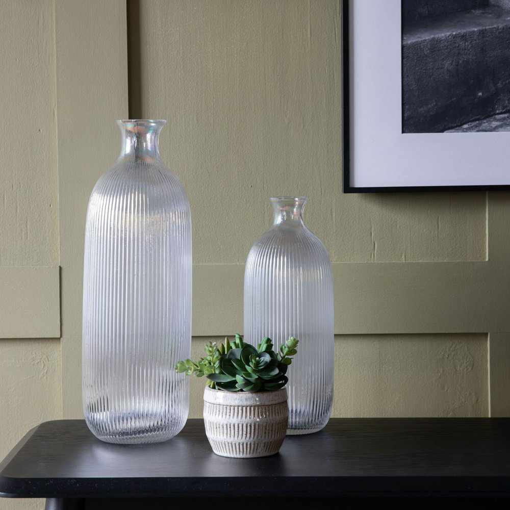 VASES/ PLANTERS - Lustro Glass Vase Clear Large