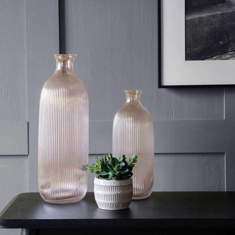 VASES/ PLANTERS - Lustro Glass Vase Pink