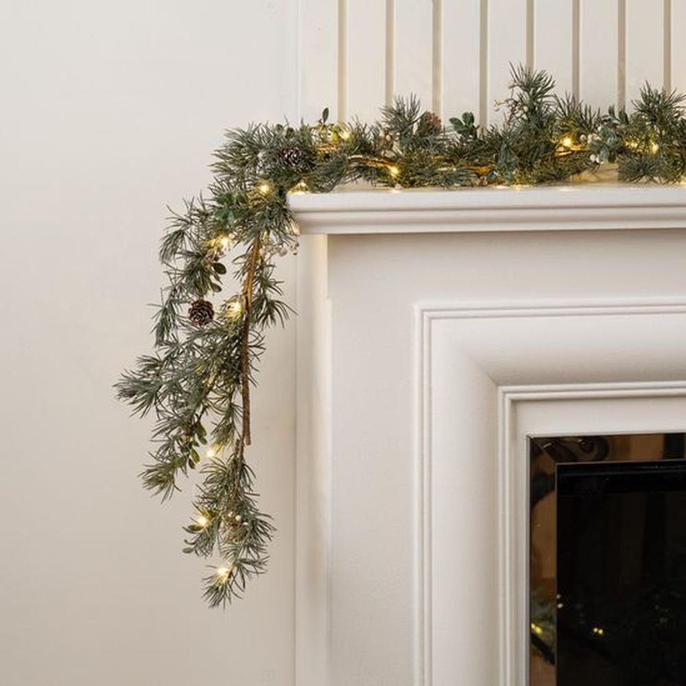Pre Lit Natural Feel Garland