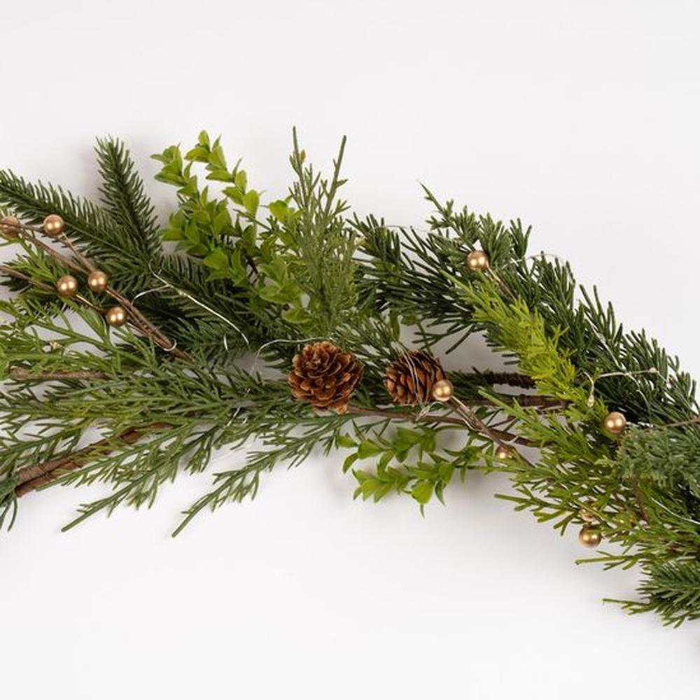 Pre Lit Pine Garland