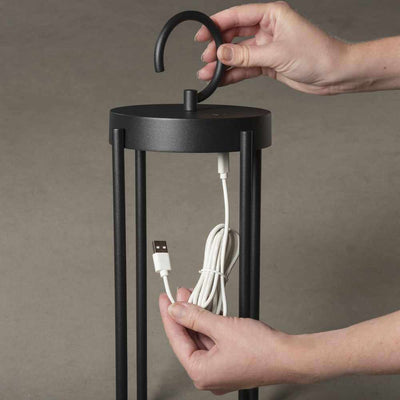 Meyer Re-chargeable Lantern Black - NEST & FLOWERS