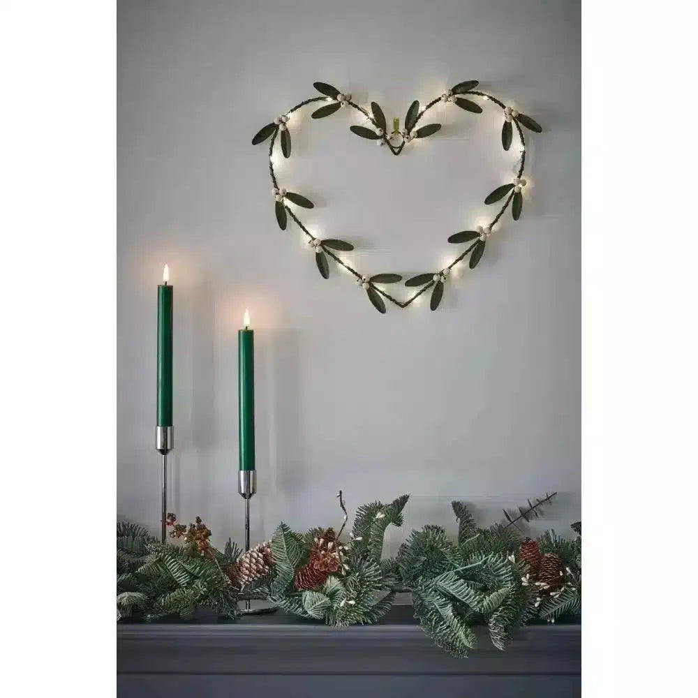 Mistletoe Heart Wreath Light - NEST & FLOWERS