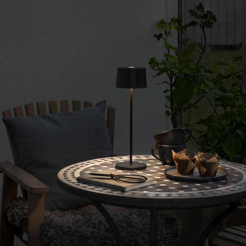 Monica Re-chargeable Table Lamp Black - NEST & FLOWERS