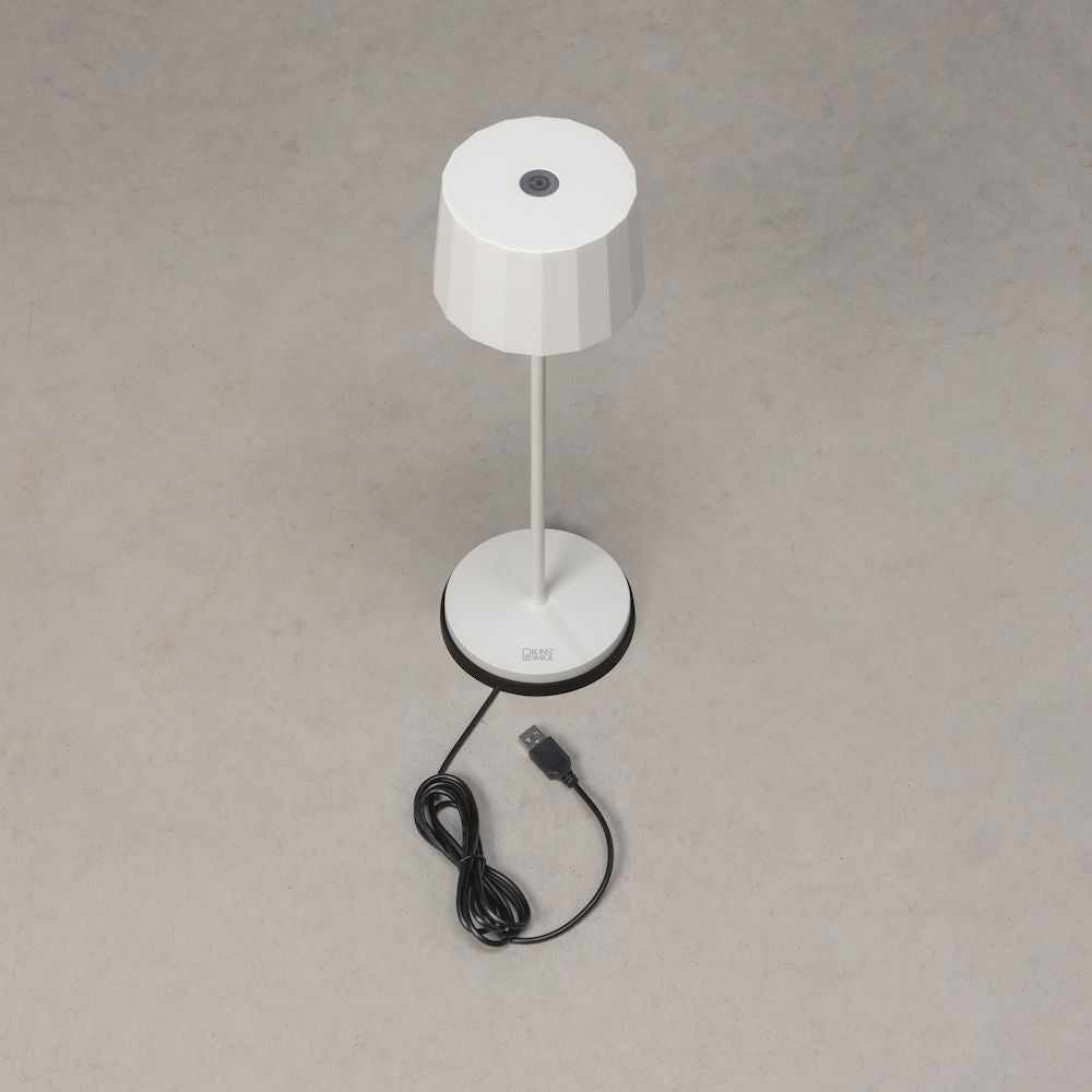Monica Re-chargeable Table Lamp White - NEST & FLOWERS