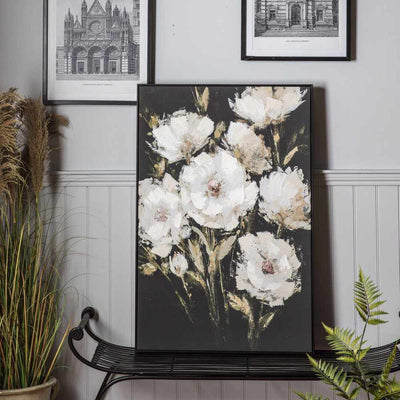 Painted Peonies Framed Canvas