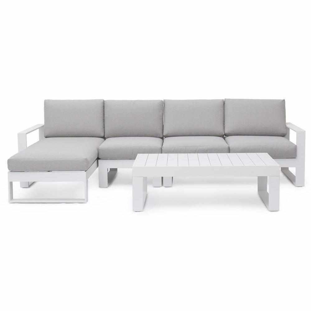 Polperrow Outdoor Chaise Sofa Set White
