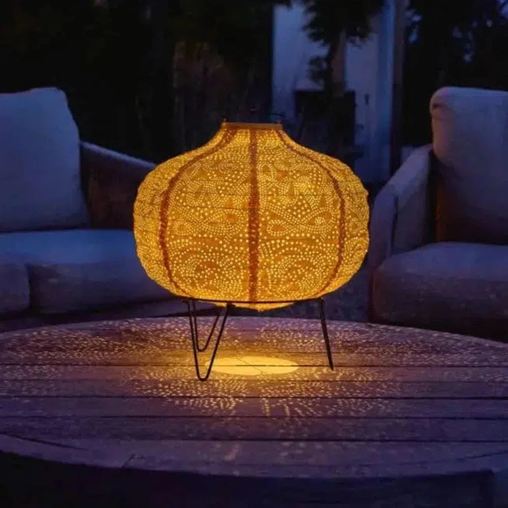 Solar Lantern Pumpkin Yellow