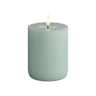 x6 LED Stripe Candles Mint