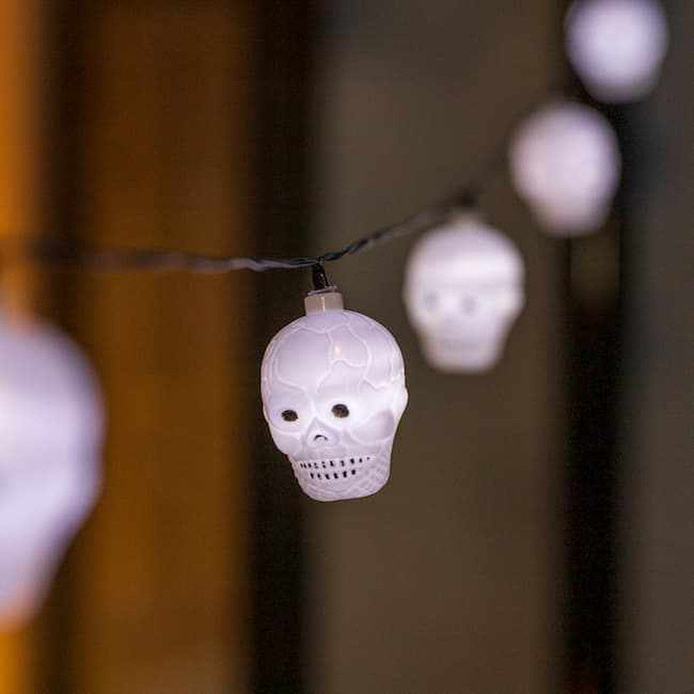 Elan Solar Halloween Skull Lantern String Lights