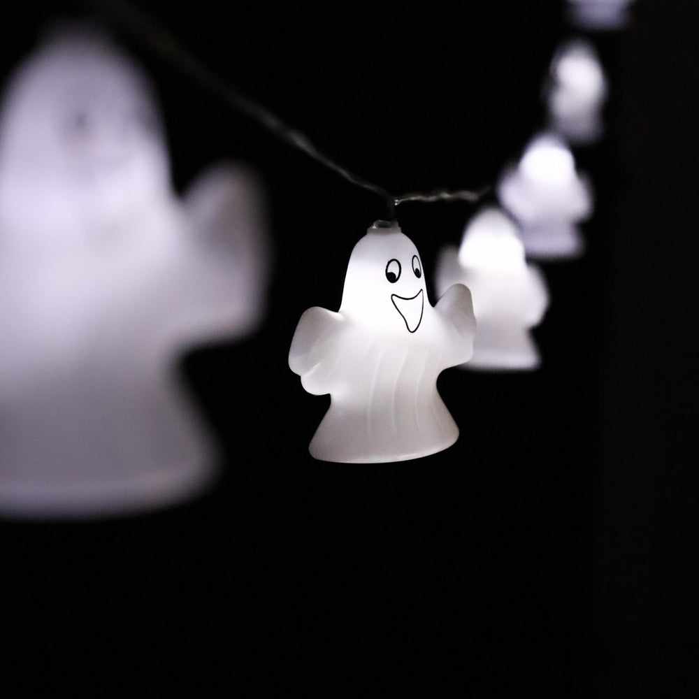 x3 Elan Solar Halloween Ghost Lantern String Lights