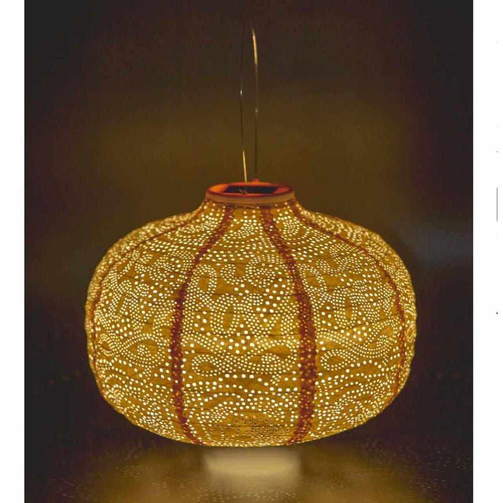 Solar Lantern Pumpkin Yellow - NEST & FLOWERS