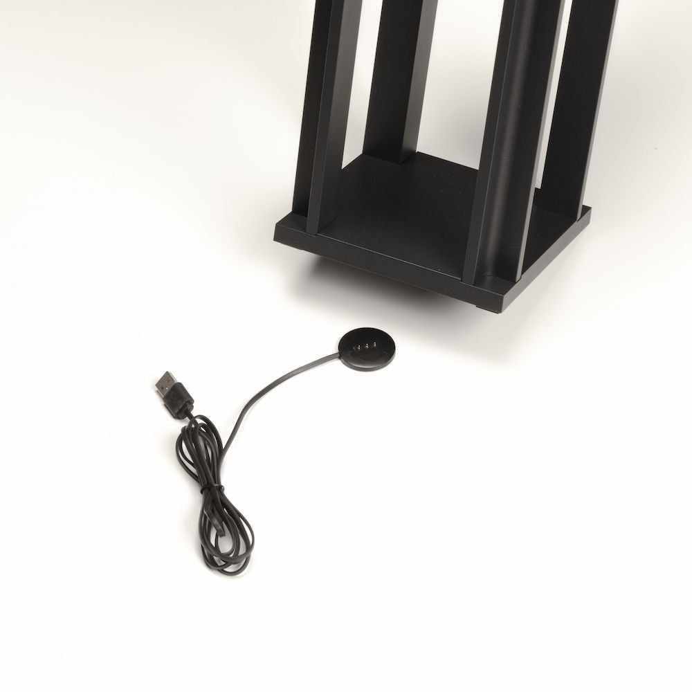 Solstice Re-chargeable Lantern Black - NEST & FLOWERS