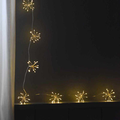 Starburst Garland Lights Silver Mains - NEST & FLOWERS