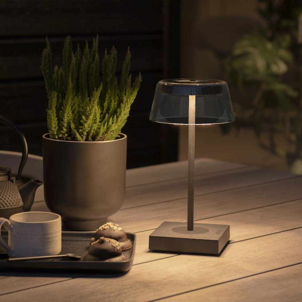 Tourmaline Re-chargeable Table Lamp Black