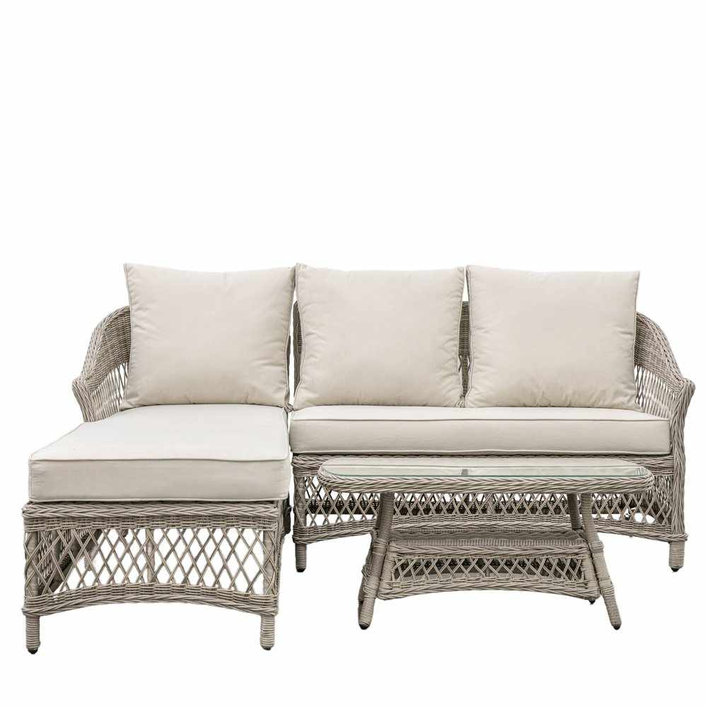 Waterford Chaise Set Stone