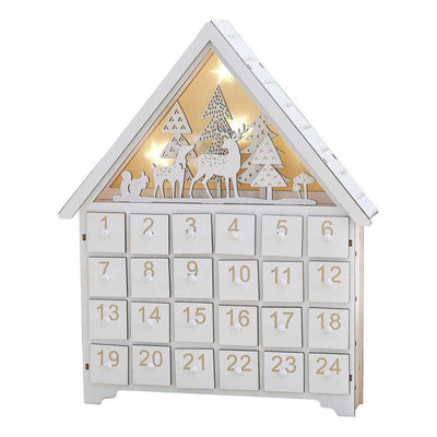 Wooden Light Up Christmas Advent Calendar