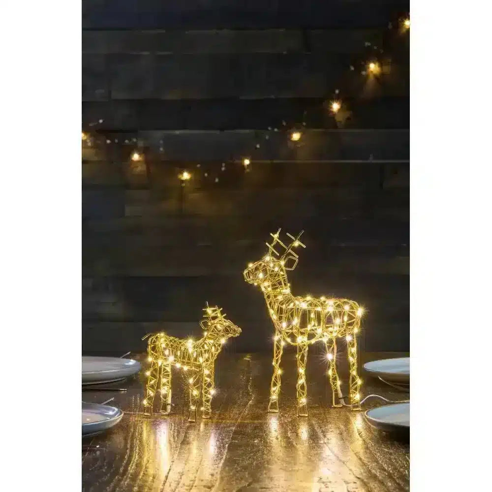 Wire Reindeer Light Gold Large - NEST & FLOWERS