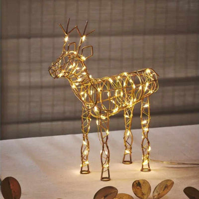 Wire Reindeer Light Gold Large - NEST & FLOWERS