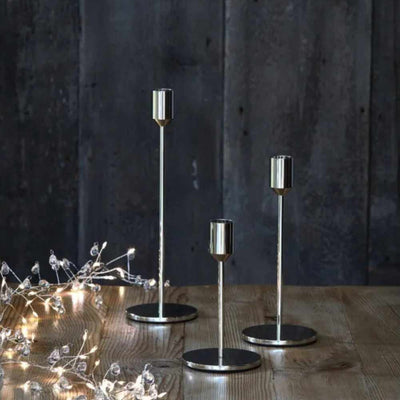 x12 Candle Stands Chrome - NEST & FLOWERS
