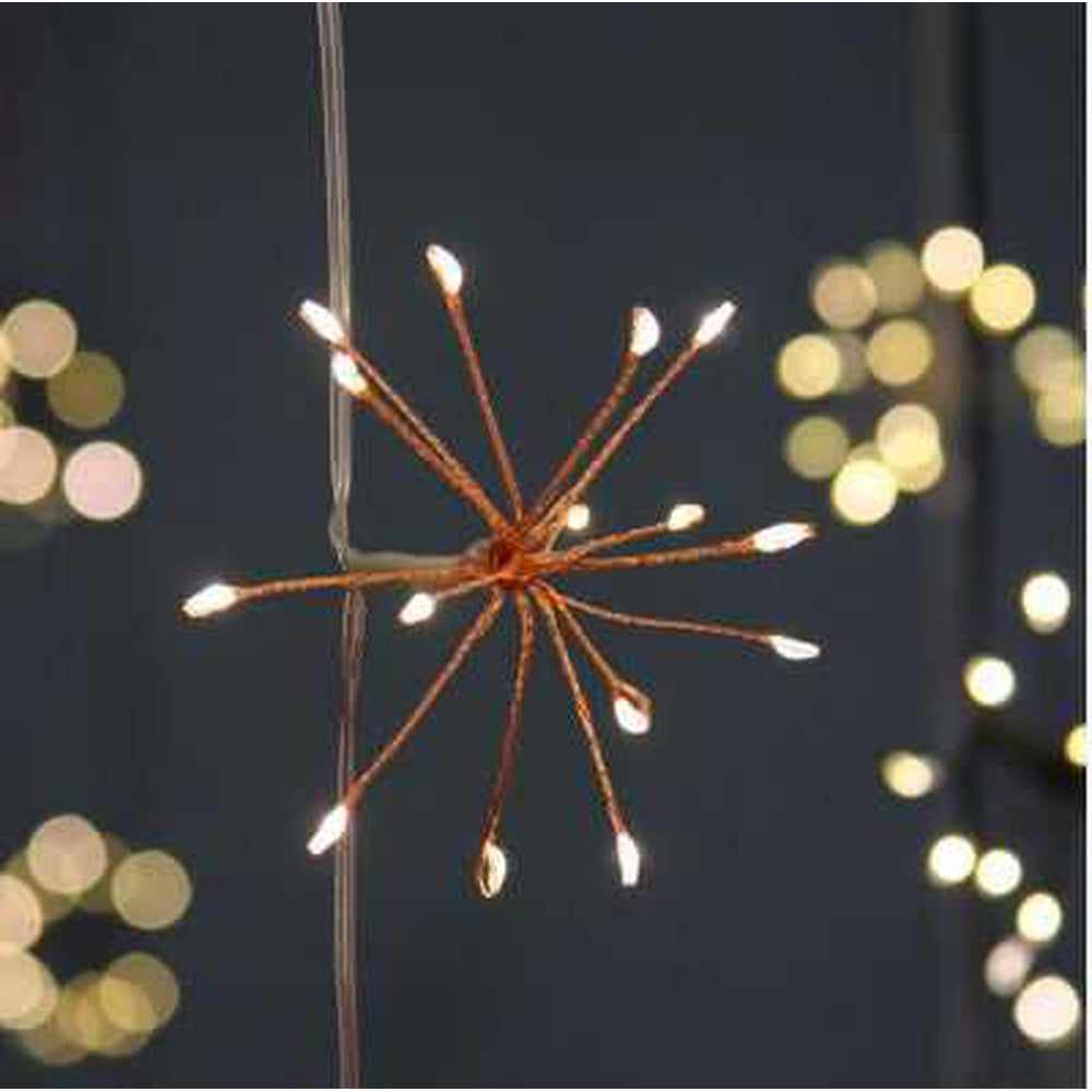 x12 Indoor Starburst Garland Lights Copper - NEST & FLOWERS