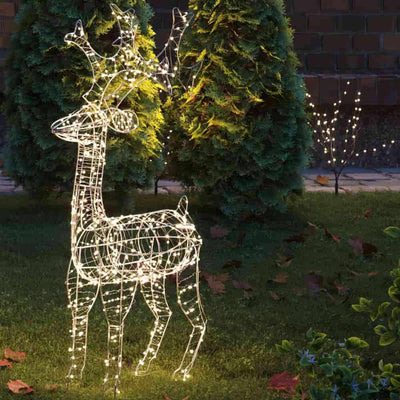 x2 Solar Reindeer Lights - NEST & FLOWERS