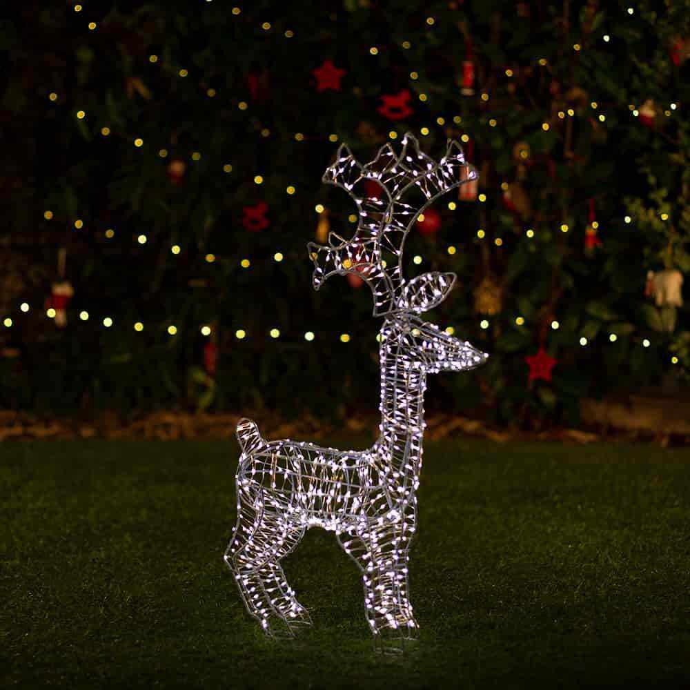 x2 Solar Reindeer Lights - NEST & FLOWERS