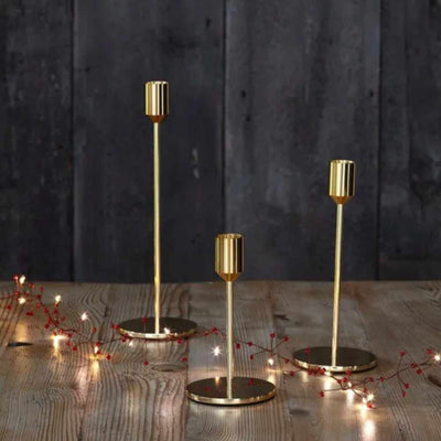 x3 Candle Stands Gold - NEST & FLOWERS